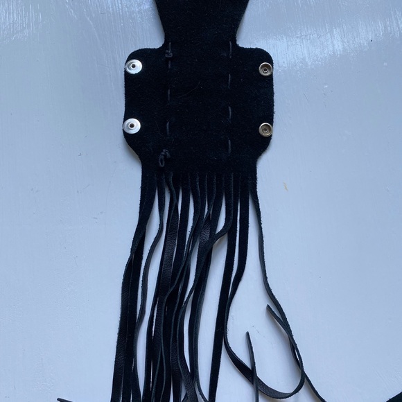 Leather barrette clip ponytail holder - Picture 5 of 6